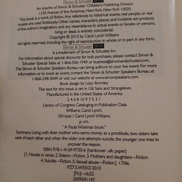 Glimpse by Carol Lynch Williams - Picture 5 of 6